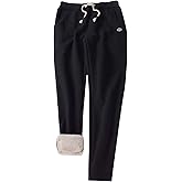 Gihuo Women's Sherpa Lined Sweatpants Winter Casual Jogger Sweat Pants Warm Athletic Thermal Fleece Lining Lounge Pants