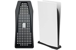 CKXIN Vertical Stand for PS5 Console - Digital Edition - Playstation 5 Holder Stand Bracket Mount Base with Built-in Cooling Vents and Non-Slip Feet (Black)