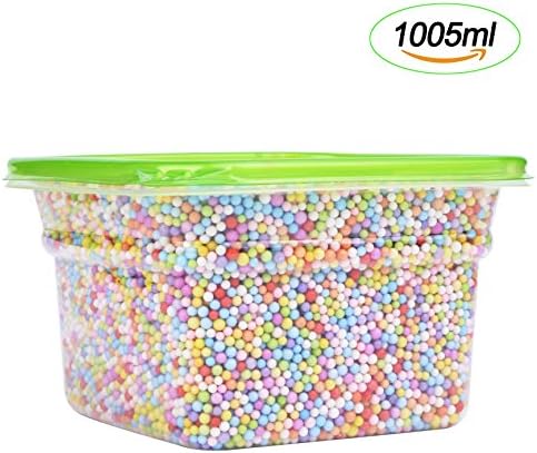 Diomate 2-4mm Styrofoam Balls Beads for Slime or Decorative DIY Crafts (Mixed Colors, 1005ml)
