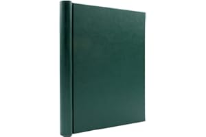 Bindertek Faux Leather Springback Thesis Binder - Green, 2" Spine Width, 250 Sheet Capacity, High-Tension Spring Clamp Style, Perfect for Thesis Work, Legal Documents, Menus, Portfolios, Photography