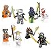 UPSTONE 24 Pieces Ninjas Minifigures, Ninjas Fighting with Weapons Set Building Blocks Action Figures Toy, Kids Gift ztot