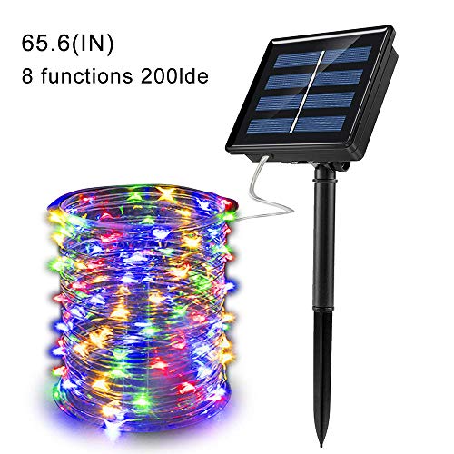 gdfh 200 LED Solar String Lights Outdoor, Waterproof 8 Modes Fairy Lights for Garden Patio Yard Wedding Party