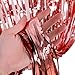 4 Pack Foil Curtains Metallic Fringe Curtains Shimmer Curtain for Birthday Wedding Party Christmas Decorations (Rose Gold)