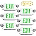 eTopLighting 6 Packs of LED Green Exit Sign Emergency Light Combo with Battery Back-Up, EL2BG-6