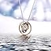 J.Rosée Necklaces, Engraved Dream Pendant Necklace with 925 Sterling Silver and 3A Cubic Zirconia, 18