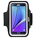 AILUN Phone Armband Compatible with Galaxy Note 5,Feartured with Sport Scratch-Resistant Material,Slim Lightweight,Dual Arm-Size Slots,Sweat Resistant&Key Pocket,with Headphone Ports[Black]