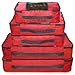 TravelWise Packing Cube System - Durable 5 Piece Weekender Plus Set (Red)