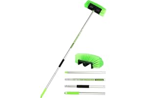Five-Sided PBT Car Wash Brush 60” 151cm with Extendable Long Handle Soft Bristle Scrub Detail Brush for Exterior Interior Car