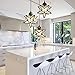 HAIXIANG 3-Light Modern Chandelier Moravian Star Pendant Light Mid-Century Ceiling Light Fixtures Glass Light for Bedroom Dining Room Kitchen Island, LED Bulbs Included