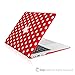 TOP CASE - Polka Dot Design Rubberized Hard Case Compatible Older Generation MacBook Air 13