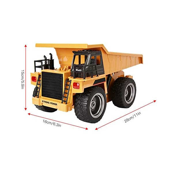 Cocoarm Muldenkipper Ferngesteuert 2.4G Hz Elektronische Dump Truck 6 Kanal Kipplader RC Toys Autos Ferngesteuertes… – Bild 6