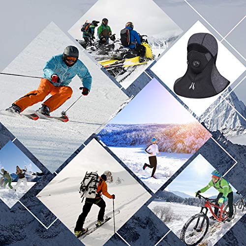 Elegant Choise Balaclava Ski Mask, Winter Face Mask Windproof Ski Mask Motorcycle Mask Cold Weather Mask Fleece Full Face Mask for Outdoor Men and Women (Gray)