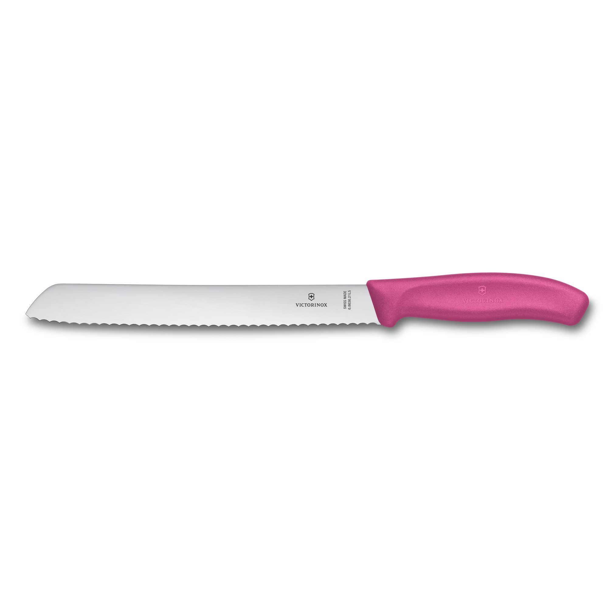 Victorinox Swiss Classic, Professional bread knife, Extra sharp blade, Serrated edge, 21 cm, Robust plastic handle, Stainless steel, Pink โ image 1