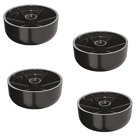 Gedotec Möbelfuß rund Möbelgleiter Kunststoff Bodengleiter für Orlita | Boden-Gleiter mit Höhe: 30 mm | Fuß-Ø 50 mm | Kunstst