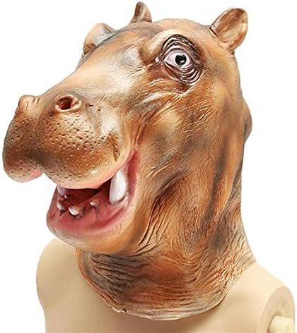 Hippo River Horse Mask Creepy Animal Halloween Costume Theater Prop Party Cosplay Modified mirror