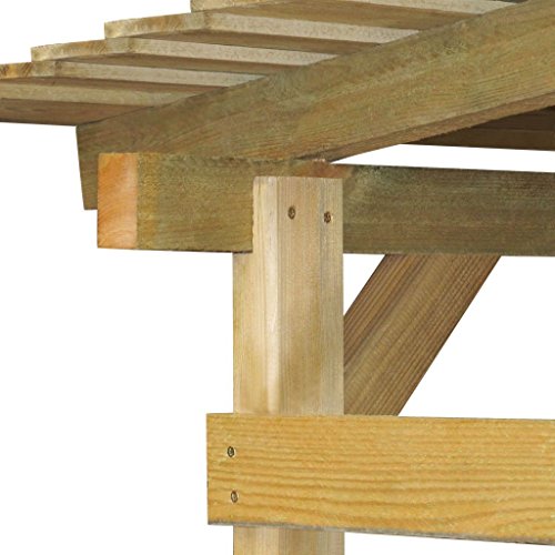 Festnight Gartenüberdachung Terrassenüberdachung Imprägniertes Kiefernholz 170 x 170 x 180 cm – Bild 4