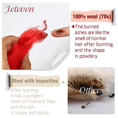 Jeteven Roving Wool 50 Colors Felting Fibre Set with 2 Beginner Mold Kit - Thumbnail 5
