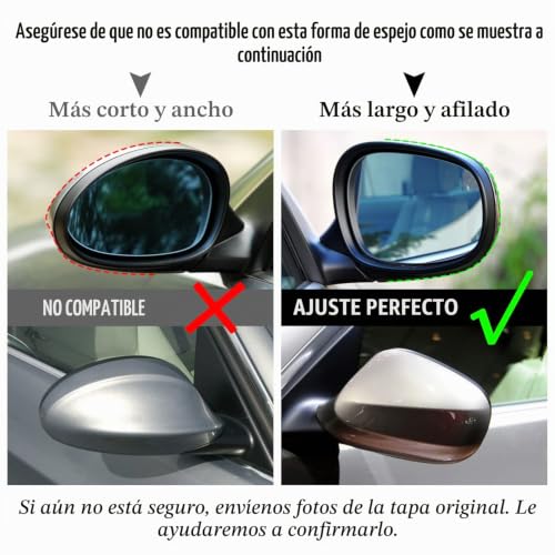 Asasytal Side Mirror Cap, Car Accessories Compatible with BMW E90 E91 E92 E93 E81 E82 E87 E88 LCI Facelifted Model Rear View Cap, Glossy Black,1 Pair