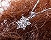COOLSOME Snowflake Necklace Pendant Womens Girls 18K White Gold Plated Sparking 5A Cubic Zirconia Jewelry
