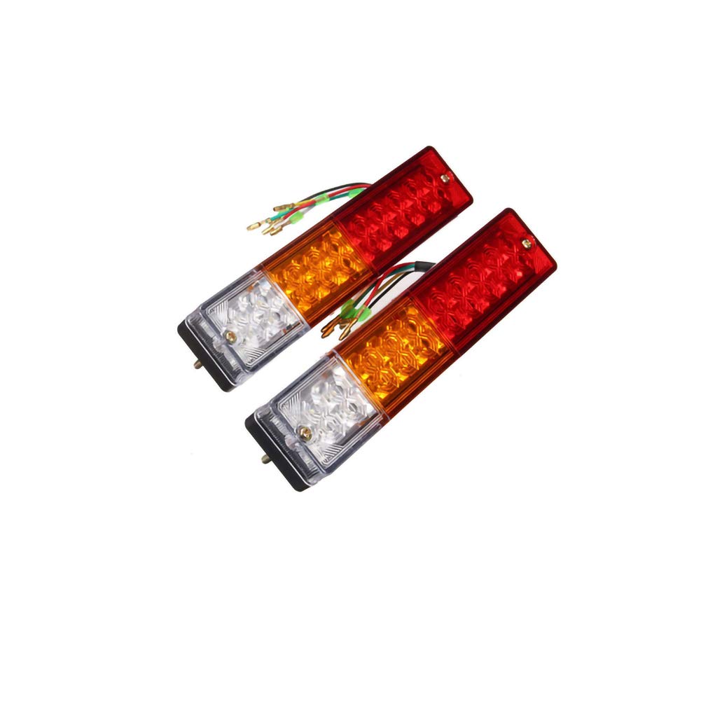 KIMISS Fanale Posteriore Universale A LED Per Moto - Fanalino Stop E Corsa, Nero E Rosso, Impermeabile, 12V, Lunghezza Cavo 370 Mm