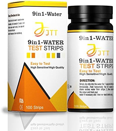 Amazon Com Jtt 9 In 1 Water Test Kit 100ct Test For Drinking Water Aquarium Pool Spa Best Kit For Accurate Water Quality Testing Instant Results Ph Free Chlorine Total