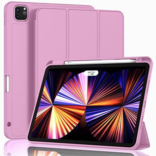 ZryXal iPad Pro 11 Zoll Hülle 2022 (4. Generation)2021 (3. Generation)2020 (2. Generation) mit Stifthalter, SmartiPadHülle [unterstützt TouchID und Au