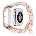 Ritastar for Apple Watch Band Bracelet with Case 38mm Women Jewelry Elastic Luxury Beaded Charm for iWatch Wristband Strap Series 3/2/1/Sport Edition Pink