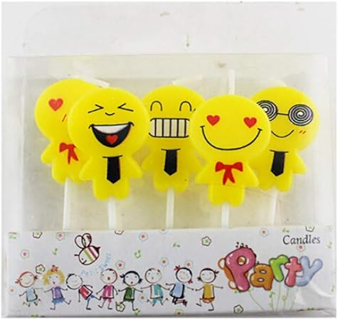 Amazon Co Jp かわいい絵文字ケーキキャンドル 誕生日 結婚式 パーティー お祝い 5個セット 家電 カメラ