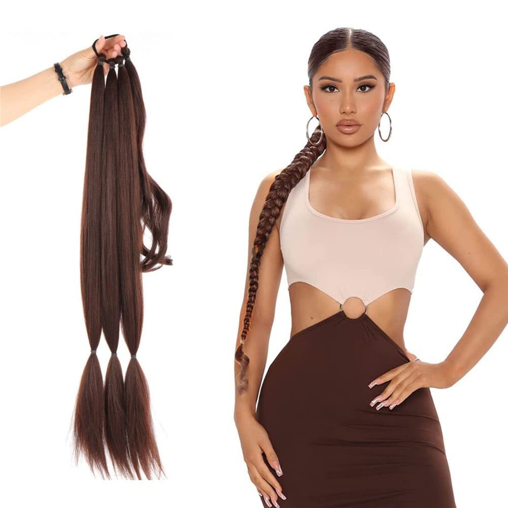 32" Long Braid Ponytail Hair extensions Wrap Around Pony Hair Pieces Drawstring Ponytail Clip In Braiding Pony Hairpiece for women girls (2/33, 32INCH/80cm) โ image 1