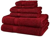 Pinzon Blended Egyptian Cotton 6-Piece Towel Set, Cranberry (Misc.)