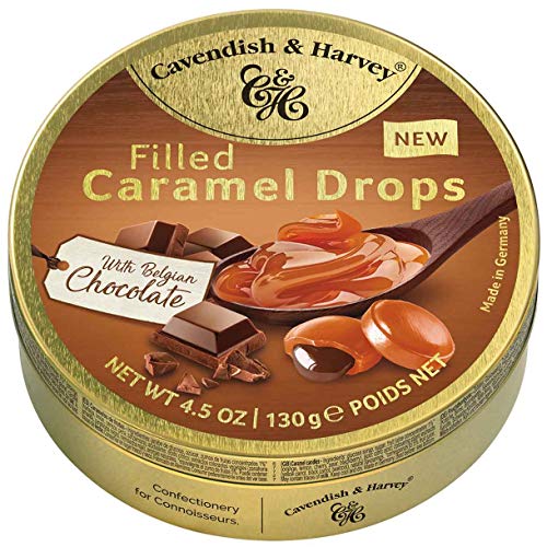 Cavendish & Harvey Filled Caramel Drops with Belgian Chocolate 130g (pack of 2)