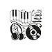 DNVEN Music Notes Wall Decals Keyboard Headphone Guitar Record Wall Stickers Quotes Vinyl Decors Arts Stickers for Couple Rooms Kids Rooms Bedrooms Music Rooms 28 inches x 24 inches