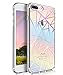 TIANLI for iPhone 8/7 Plus Case [Ultra Slim] Crystal Clear Colorful Lines Design Plastic Hard Back Thin Case Anti-Scratch Flexible Soft TPU Bumper Cover with Pattern,Triangle