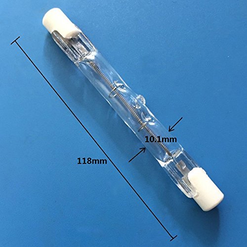 500Watt 4.7Inch J Type T3 Halogen Bulbs(5 Pack) 118mm Double