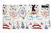 V28 Candy Cane Print Women's Scarf Christmas Gift Lightweight (43 x 70, Off White - Christmas)