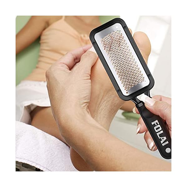 FOLAI-Foot-File-Foot-Pedicure-Tool-Stainless-Steel-Foot-File-Dead-Skin-Remover-Foot-Care-Pedicure-Tool-for-Cracked-Feet-Make-Foot-Beauty-and-Extra-SmoothBlack FOLAI Foot File Foot Pedicure Tool, Stainless Steel Foot File, Dead Skin Remover Foot Care Pedicure Tool for Cracked…