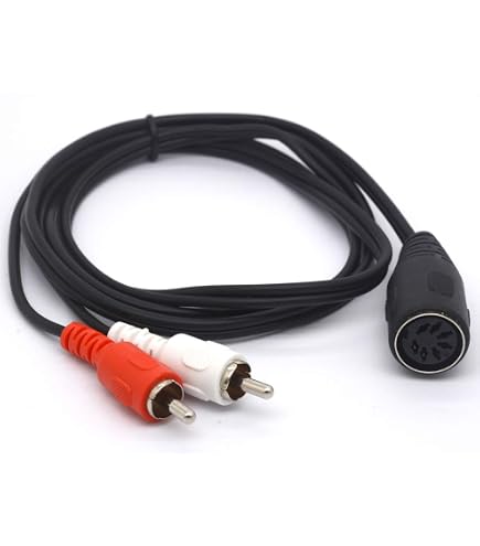 Amazon.com: GLHONG 7 Pin DIN Male to Dual RCA Male Cable Audio
