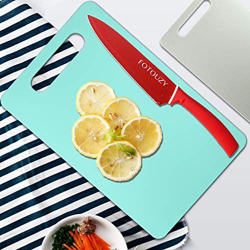 Fotouzy Plastic Cutting Board Sets for Kitchen, Durable Plastic