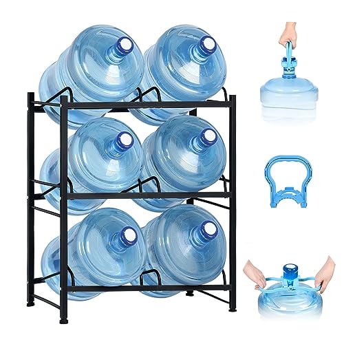 5 Gallon Water Bottle Holder, 3 Tier Water Jug Rack, Water Cooler Jug