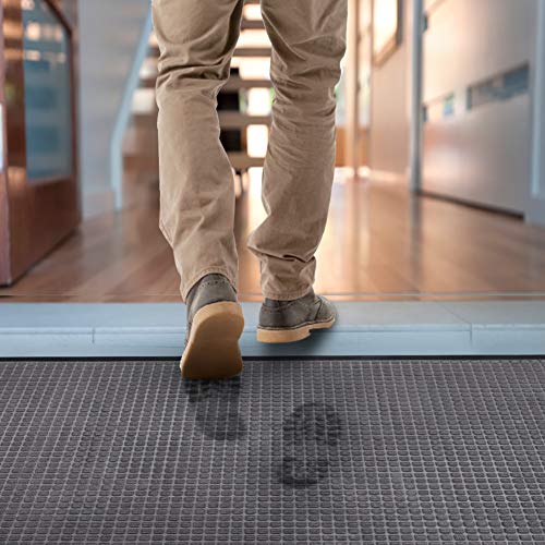 image for Mibao Low Profile Shoe Scraper Doormat Indoor Outdoor Floor Mat Entran