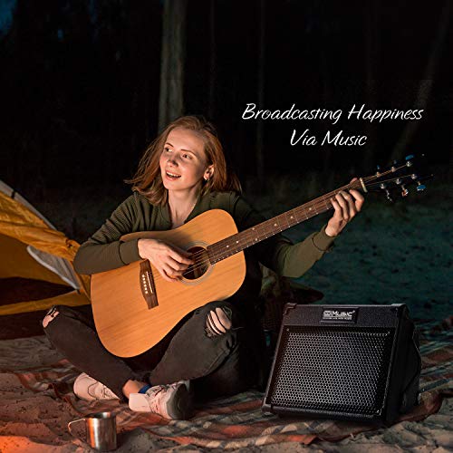 Acoustic Guitar Amplifier, 40 Watt Portable Rechargeable Acoustic Electric Amp for Guitar
