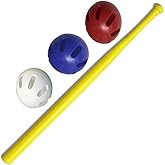 Wiffle Ball USA Set with 32 Inch Plastic Bat - Patriotic Red, White and Blue 4 Pack for Backyard Fun with Kids and Adults - American Made Wiffle Bat and Ball Set