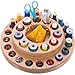 Essential Oil Wooden Box Storage Carousel | Premium Container Case Organizer Tray for Assortments and Blends - Perfectly Holds 10ml, 15ml, 30ml, 1/3oz, 1/2oz, 1oz, Roller Bottles for Mineral, Anxiety