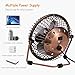 MerLerner USB Desk Fan 4 Inch Mini Portable Ultra Quiet Cooling Fan 360°Rotation for Home Office Table USB Powered ONLY Retro Golden Design,Golden