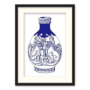 Black Paper Framed Canvas Wall Art for Living Room, Bedroom China Style Canvas Prints for Home Decoration Ready to Hanging - 23x31 inches