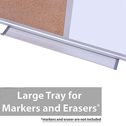 DexBoard 36 x 24 Inch Cork /Dry Erase Combo Board,