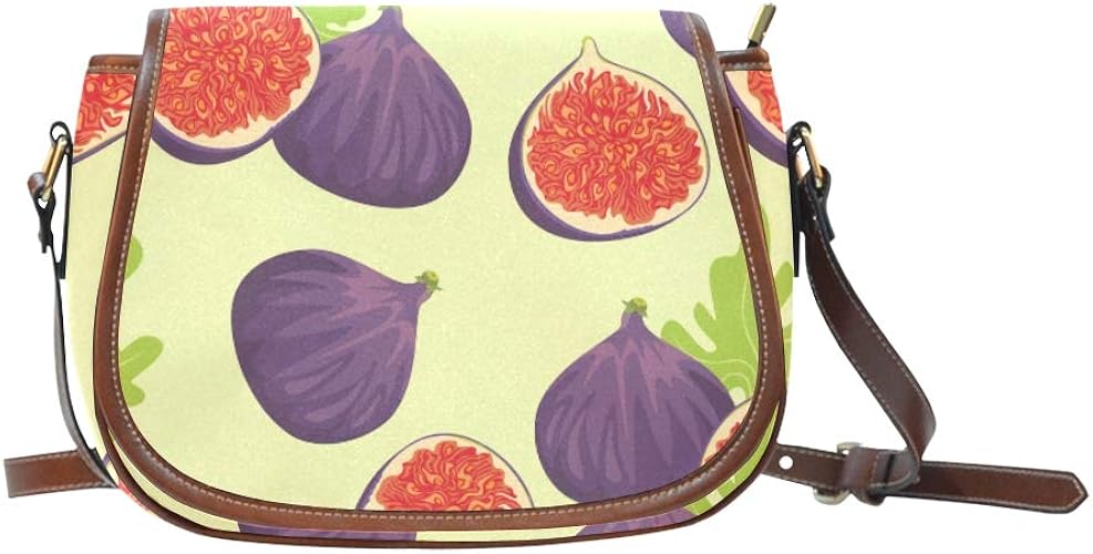Figs And Fig Leaves Light Purple Shoulder Bags For Girls Flap With