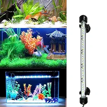 BURAQ Aquarium Fish Tank Light Multi Color Changing Waterproof iP68 Rated Light Fully Submersible Decorative Lamp (UP to 2.5 FT tank, Blue & White, Pack of 1)