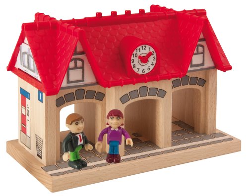 Eichhorn Wooden Soundstation Train Set (4 Piece), Brown