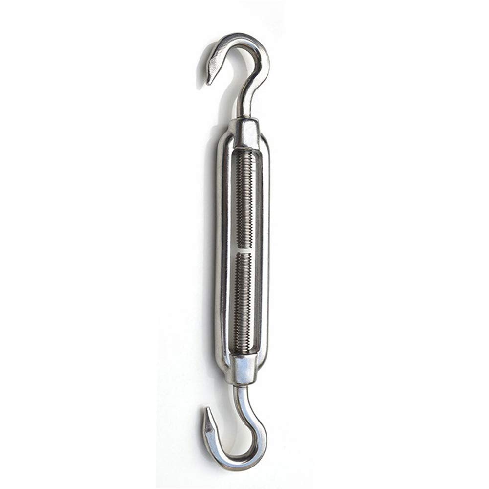 M12 Stainless Steel 304 Turnbuckle Double Hook Wire Tension Tensioner Rope Cable Tension Set Heavy Duty